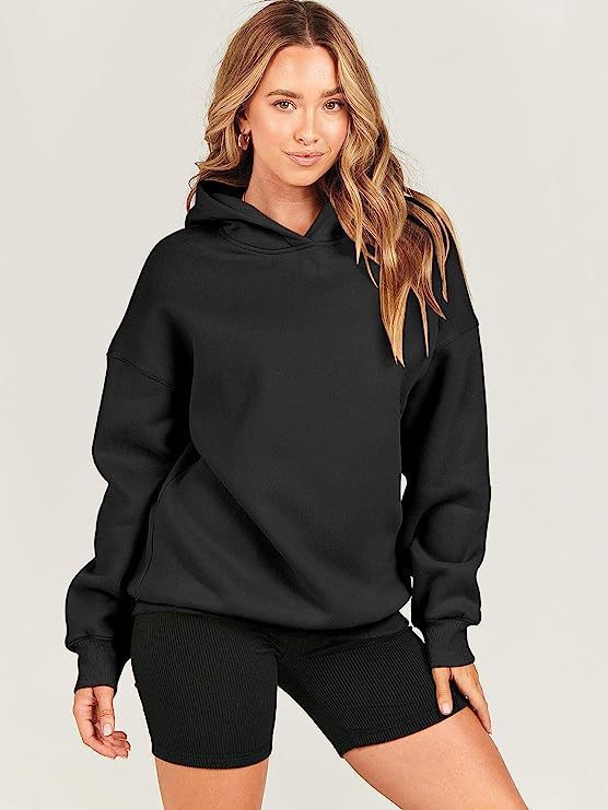 Damer Lätt Kapuzenpullover med Extra Stor Passform och Mjuk Fleece-Material Mirla-Eva Jonsson