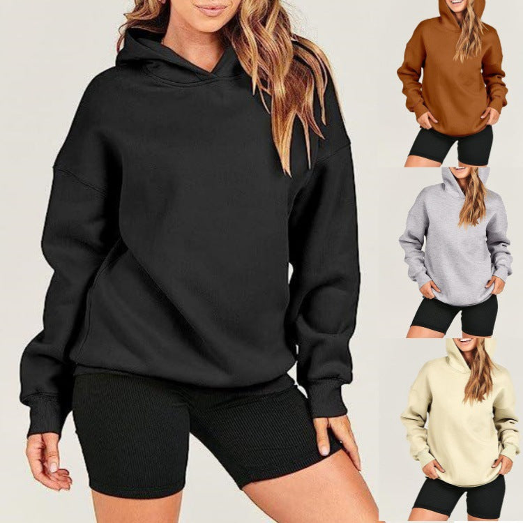 Damer Lätt Kapuzenpullover med Extra Stor Passform och Mjuk Fleece-Material Mirla-Eva Jonsson