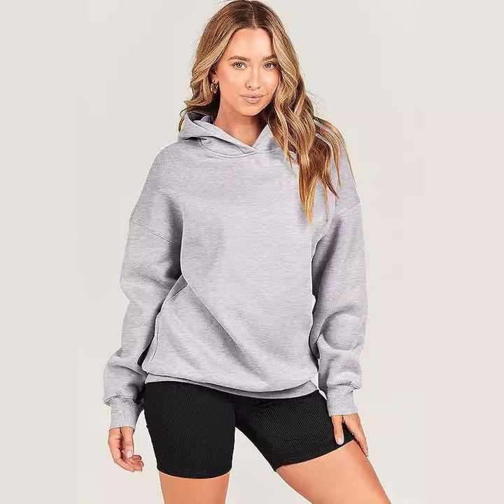 Damer Lätt Kapuzenpullover med Extra Stor Passform och Mjuk Fleece-Material Mirla-Eva Jonsson