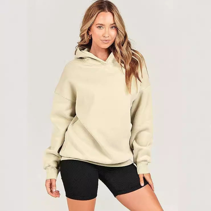 Damer Lätt Kapuzenpullover med Extra Stor Passform och Mjuk Fleece-Material Mirla-Eva Jonsson