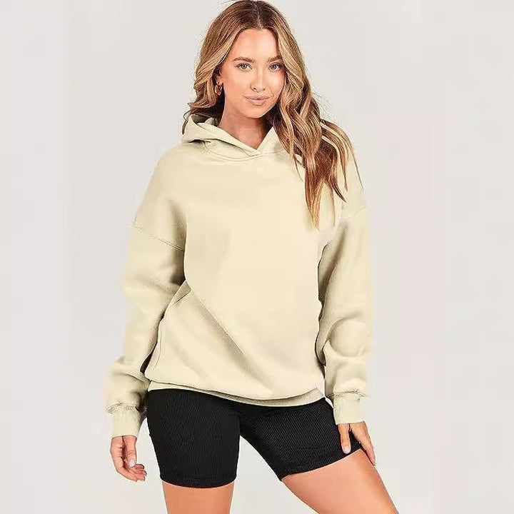 Damer Lätt Kapuzenpullover med Extra Stor Passform och Mjuk Fleece-Material Mirla-Eva Jonsson