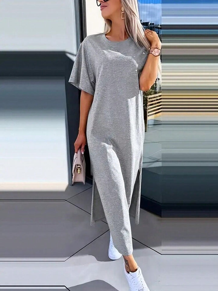 Damer Lätt Maxiklänning med sidoklyftor och Oversize-design Eva Jonsson-Eva Jonsson