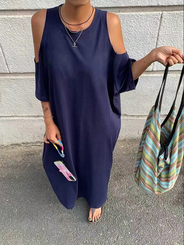 Damer Lätt Maxiklänning med sidoklyftor och Oversize-design Eva Jonsson-Eva Jonsson