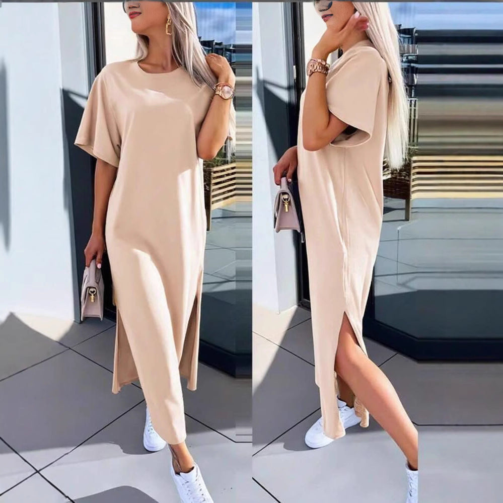Damer Lätt Maxiklänning med sidoklyftor och Oversize-design Eva Jonsson-Eva Jonsson