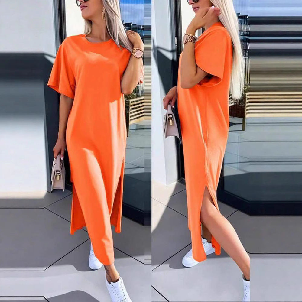 Damer Lätt Maxiklänning med sidoklyftor och Oversize-design Eva Jonsson-Eva Jonsson