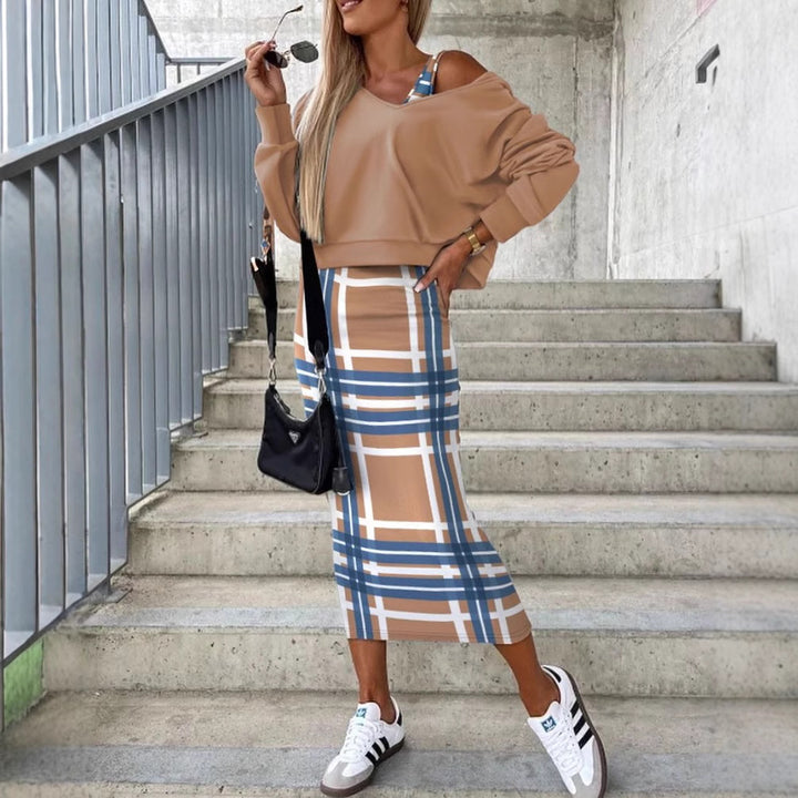Damer Lätt Oversized Tröja med V-ringning och snygg skärning Mirla-Eva Jonsson
