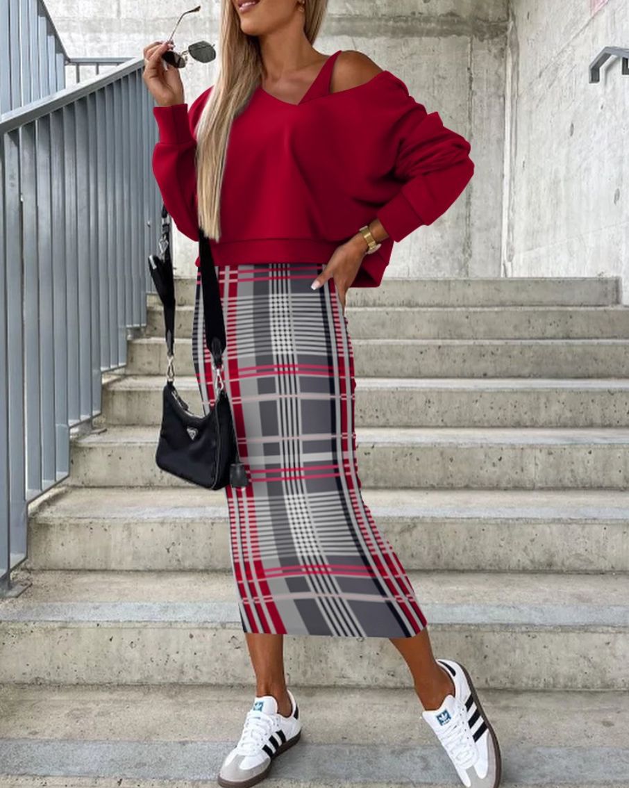 Damer Lätt Oversized Tröja med V-ringning och snygg skärning Mirla-Eva Jonsson