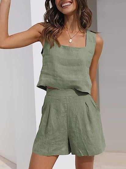 Damer Lätt Sommarblus och Shorts Set Mirla-Eva Jonsson