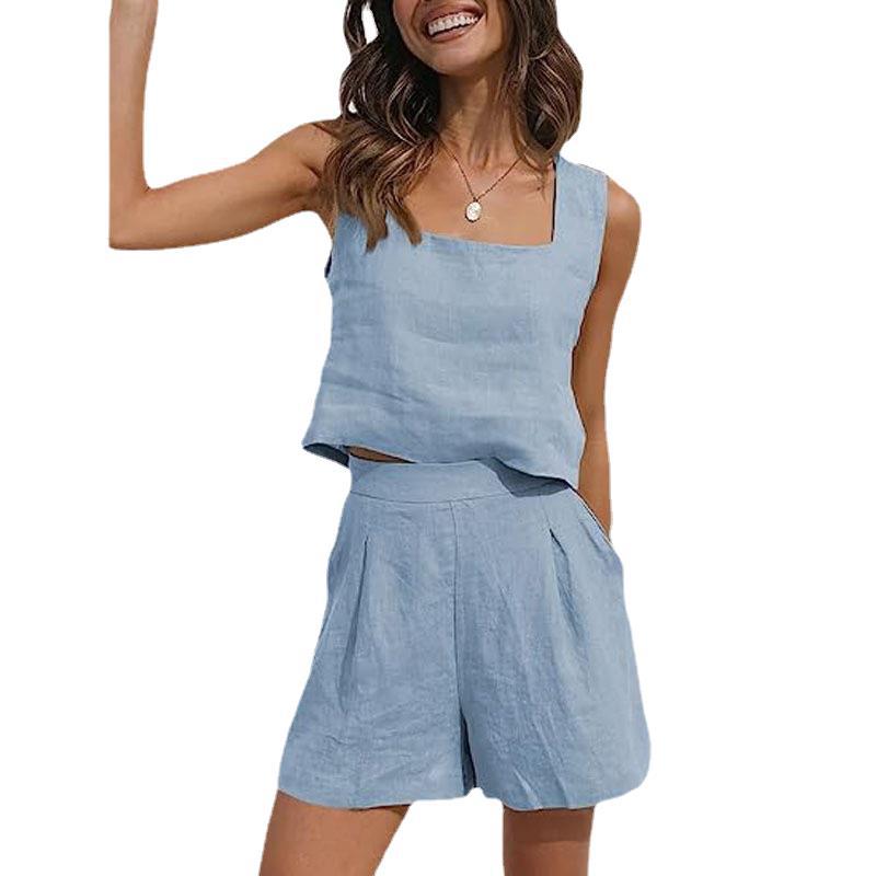 Damer Lätt Sommarblus och Shorts Set Mirla-Eva Jonsson