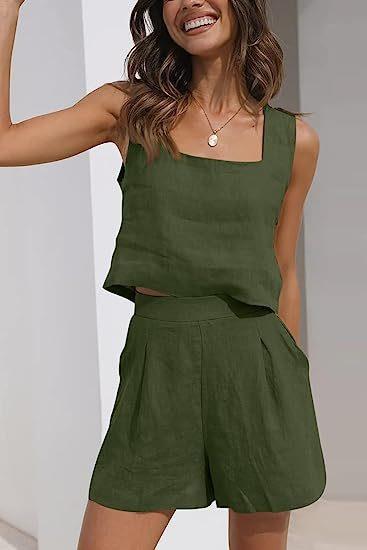 Damer Lätt Sommarblus och Shorts Set Mirla-Eva Jonsson
