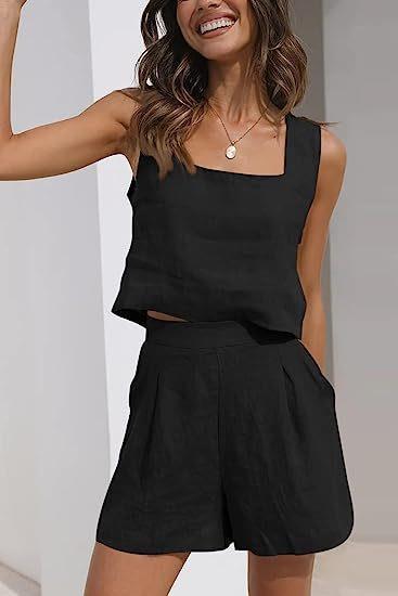 Damer Lätt Sommarblus och Shorts Set Mirla-Eva Jonsson