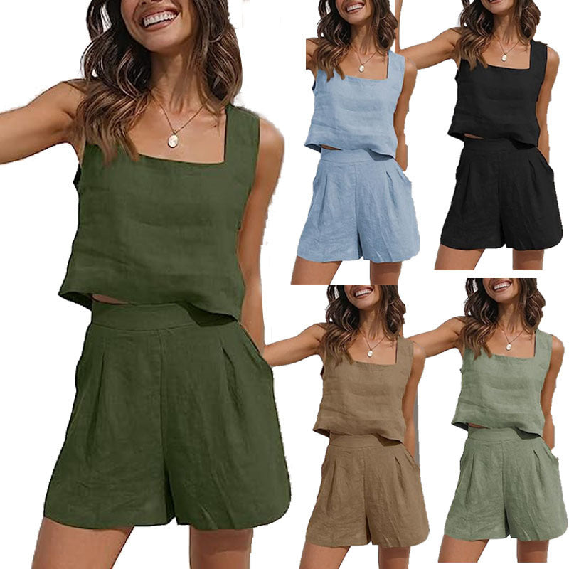 Damer Lätt Sommarblus och Shorts Set Mirla-Eva Jonsson