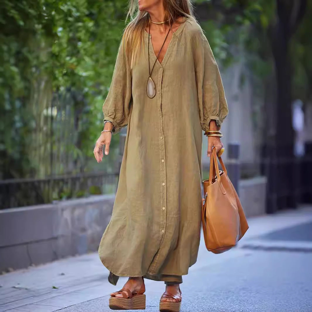 Damer Lätt Sommardress I Lin Mirla-Eva Jonsson