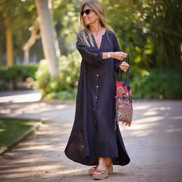 Damer Lätt Sommardress I Lin Mirla-Eva Jonsson