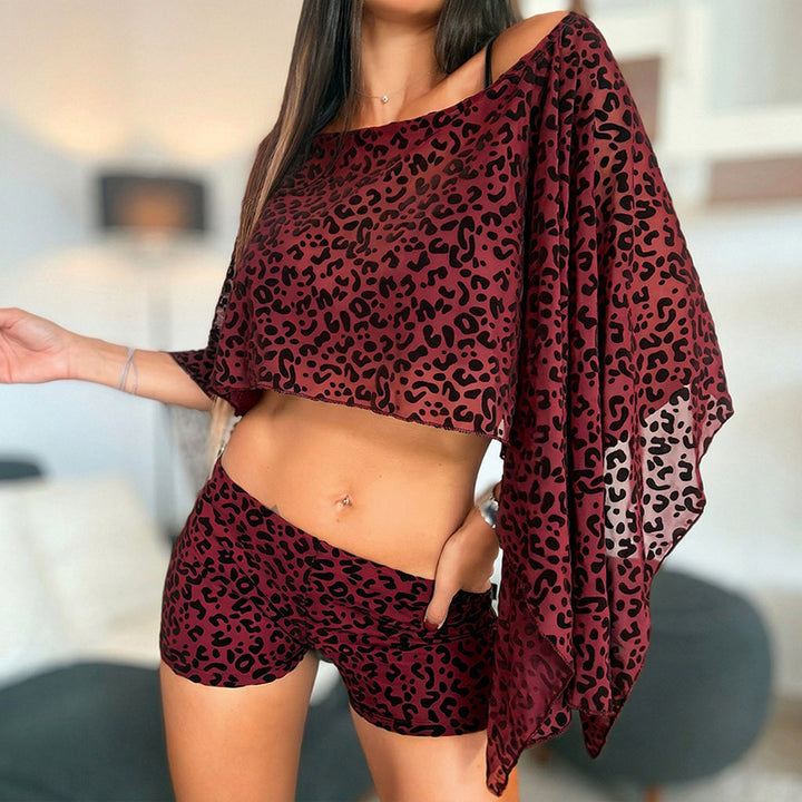 Damer Lätt Strandtunika i Leopardsmönster Mirla-Eva Jonsson