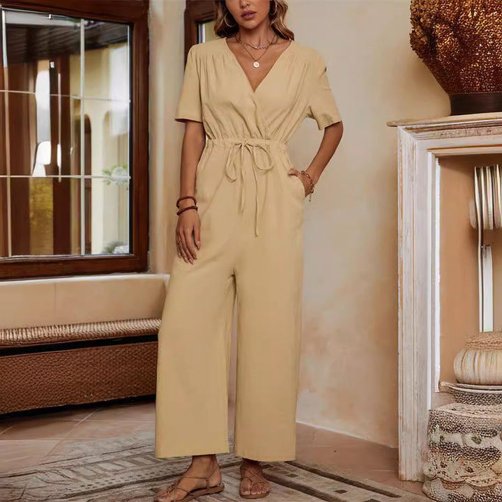 Damer Lätt jumpsuit med hög midja och praktiska fickor Eva Jonsson-Eva Jonsson