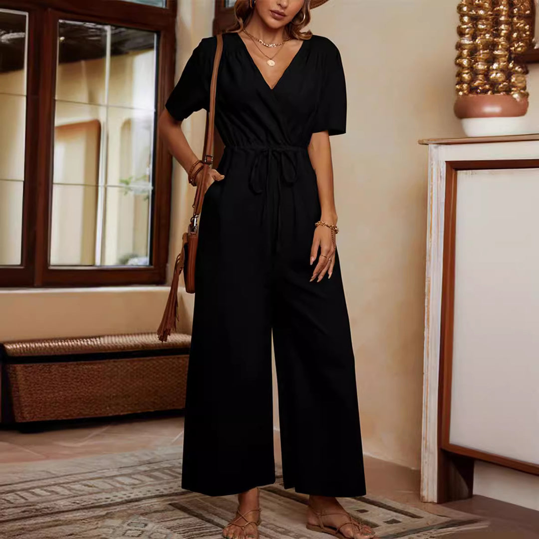 Damer Lätt jumpsuit med hög midja och praktiska fickor Eva Jonsson-Eva Jonsson