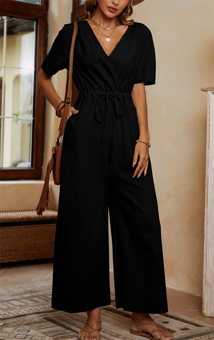 Damer Lätt jumpsuit med hög midja och praktiska fickor Eva Jonsson-Eva Jonsson