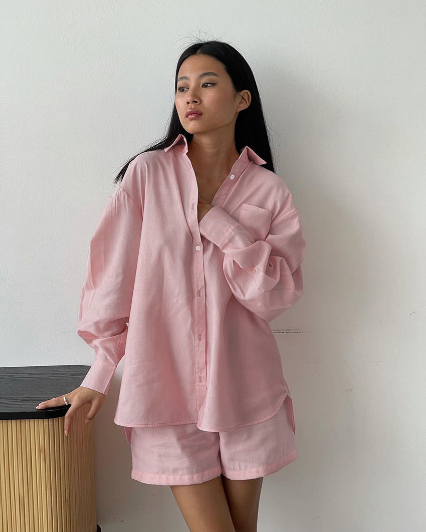 Damer Lätt kortärmad skjorta med oversized passform och bröstficka Mirla-Eva Jonsson