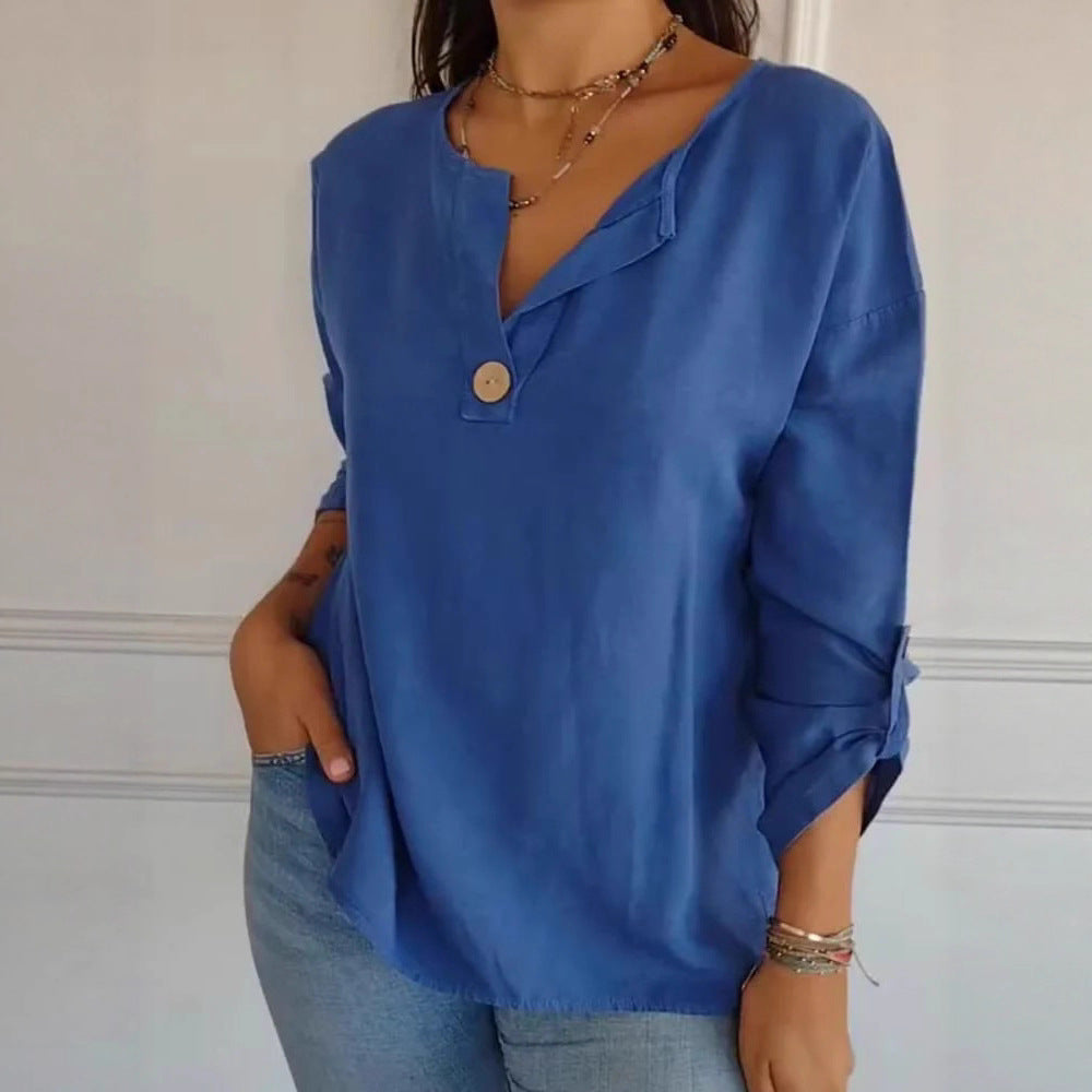 Damer Lätt och luftig blus med knapplist Eva Jonsson-Eva Jonsson