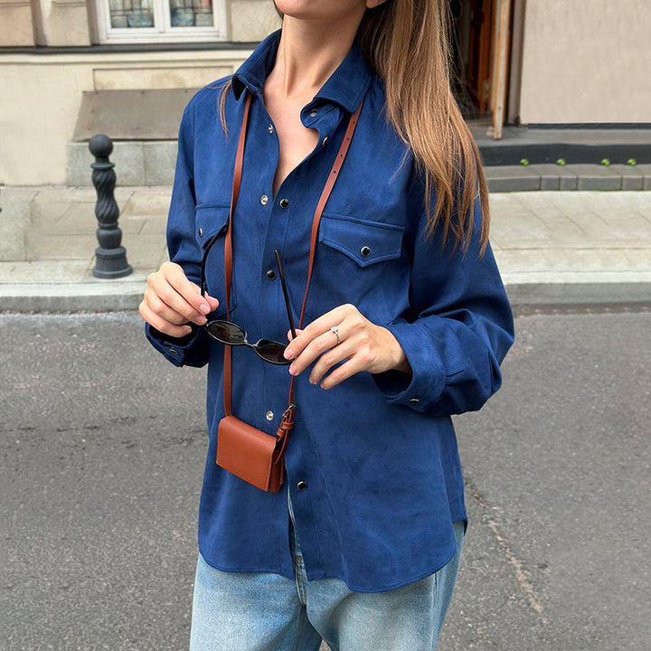 Damer Lätt oversize skjortjacka med fickor och mode detaljer Mirla-Eva Jonsson