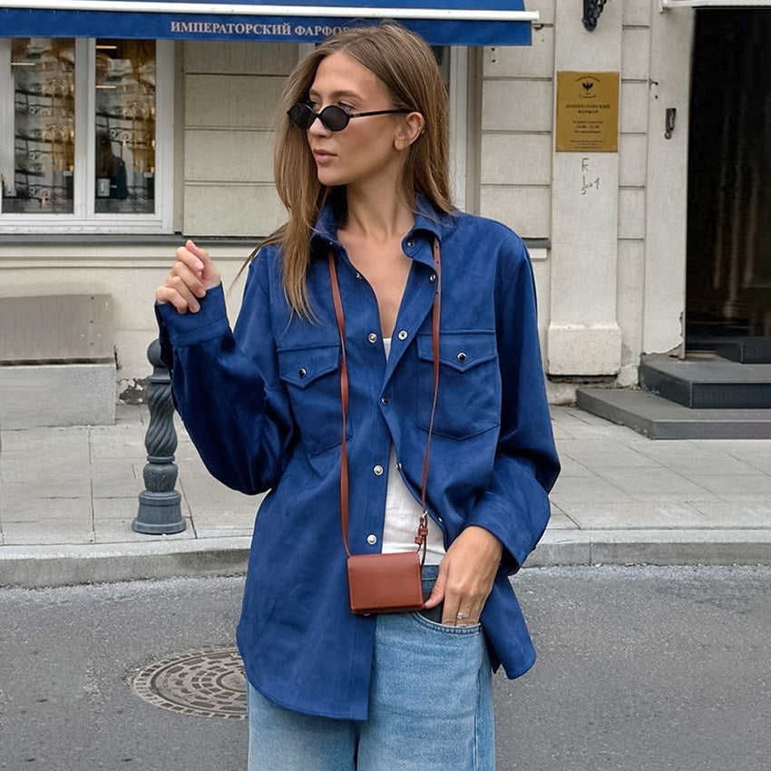Damer Lätt oversize skjortjacka med fickor och mode detaljer Mirla-Eva Jonsson