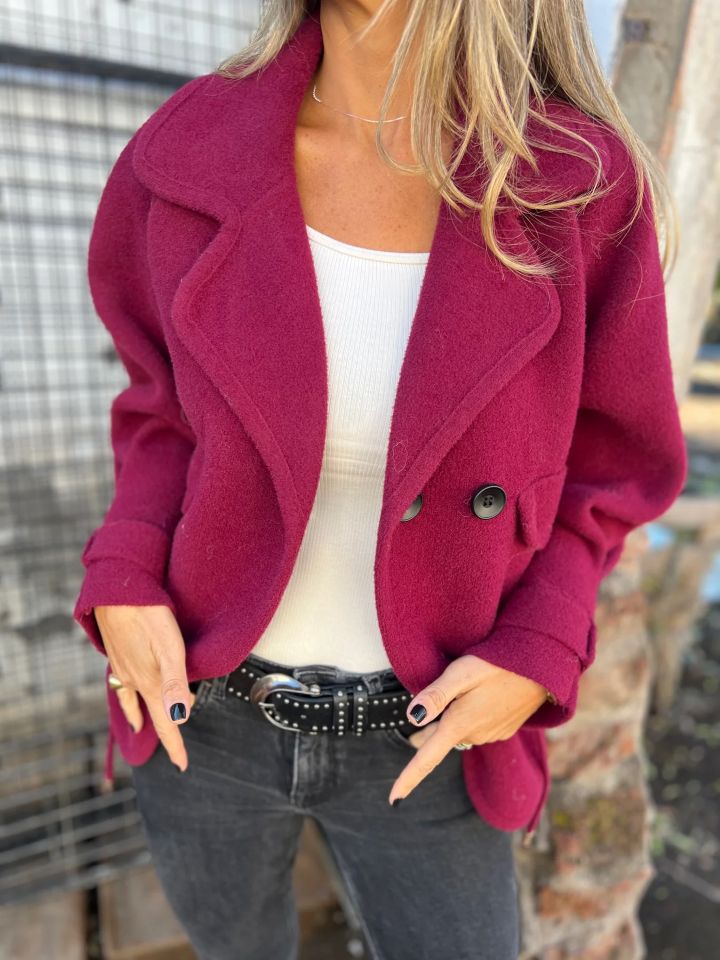 Damer Lätt oversized jacka med stilig krage och knäppning Mirla-Eva Jonsson