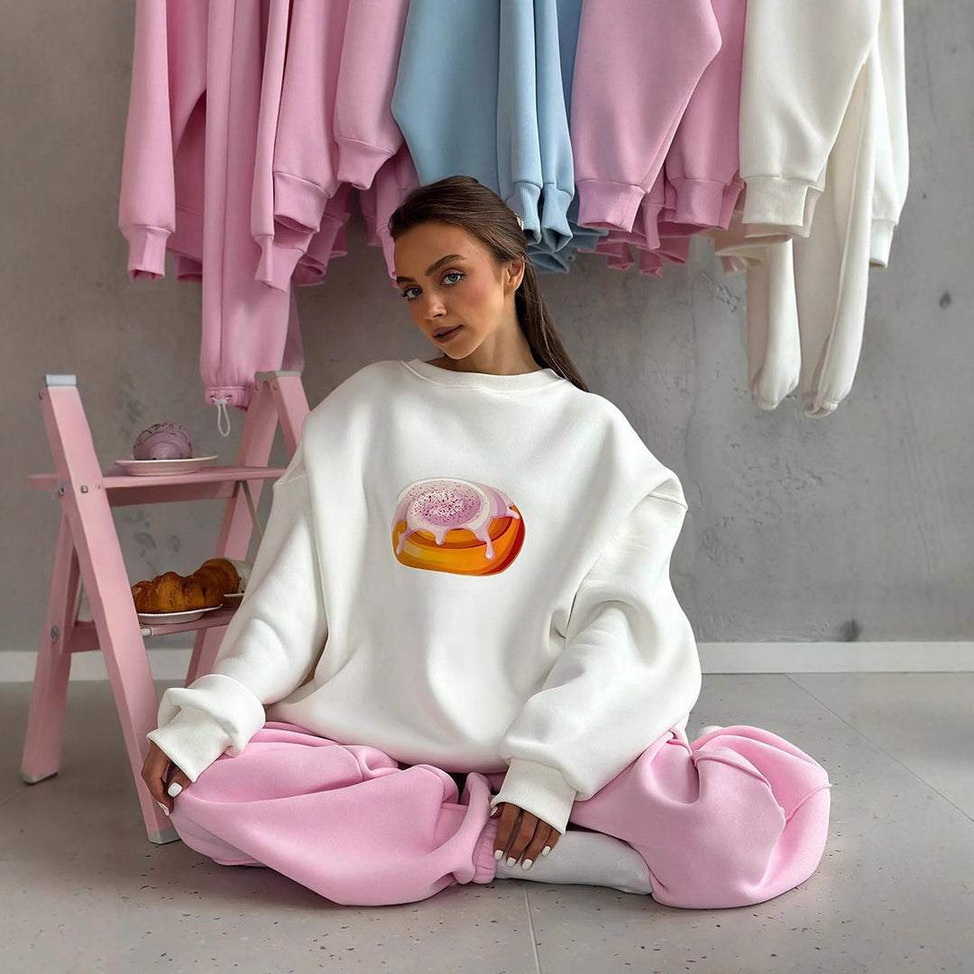 Damer Lätt oversized sweatshirt med lekfullt tryck Mirla-Eva Jonsson