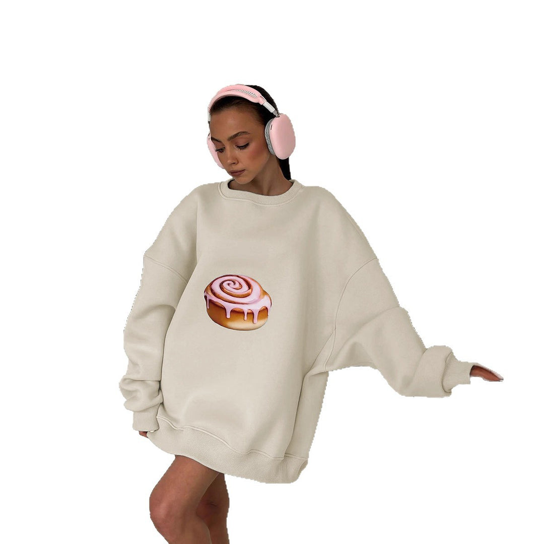 Damer Lätt oversized sweatshirt med lekfullt tryck Mirla-Eva Jonsson