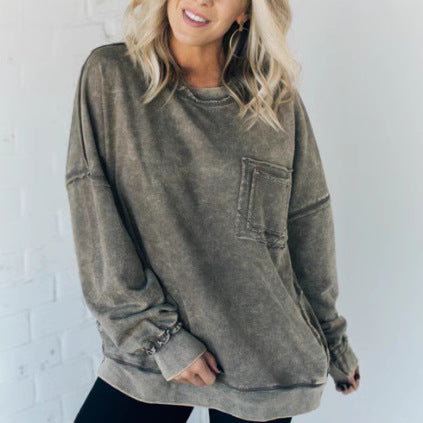 Damer Lätt oversized sweatshirt med volangdetaljer Mirla-Eva Jonsson