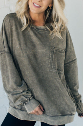 Damer Lätt oversized sweatshirt med volangdetaljer Mirla-Eva Jonsson