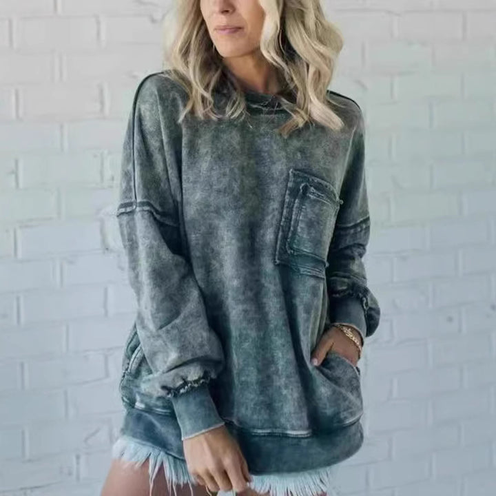 Damer Lätt oversized sweatshirt med volangdetaljer Mirla-Eva Jonsson