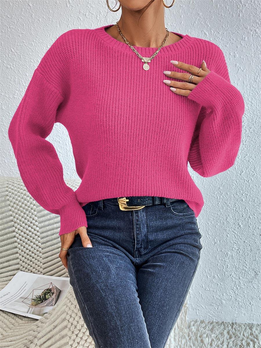 Damer Lätt stickad tröja med Lät passform och Eleganta ribb detaljer Mirla-Eva Jonsson