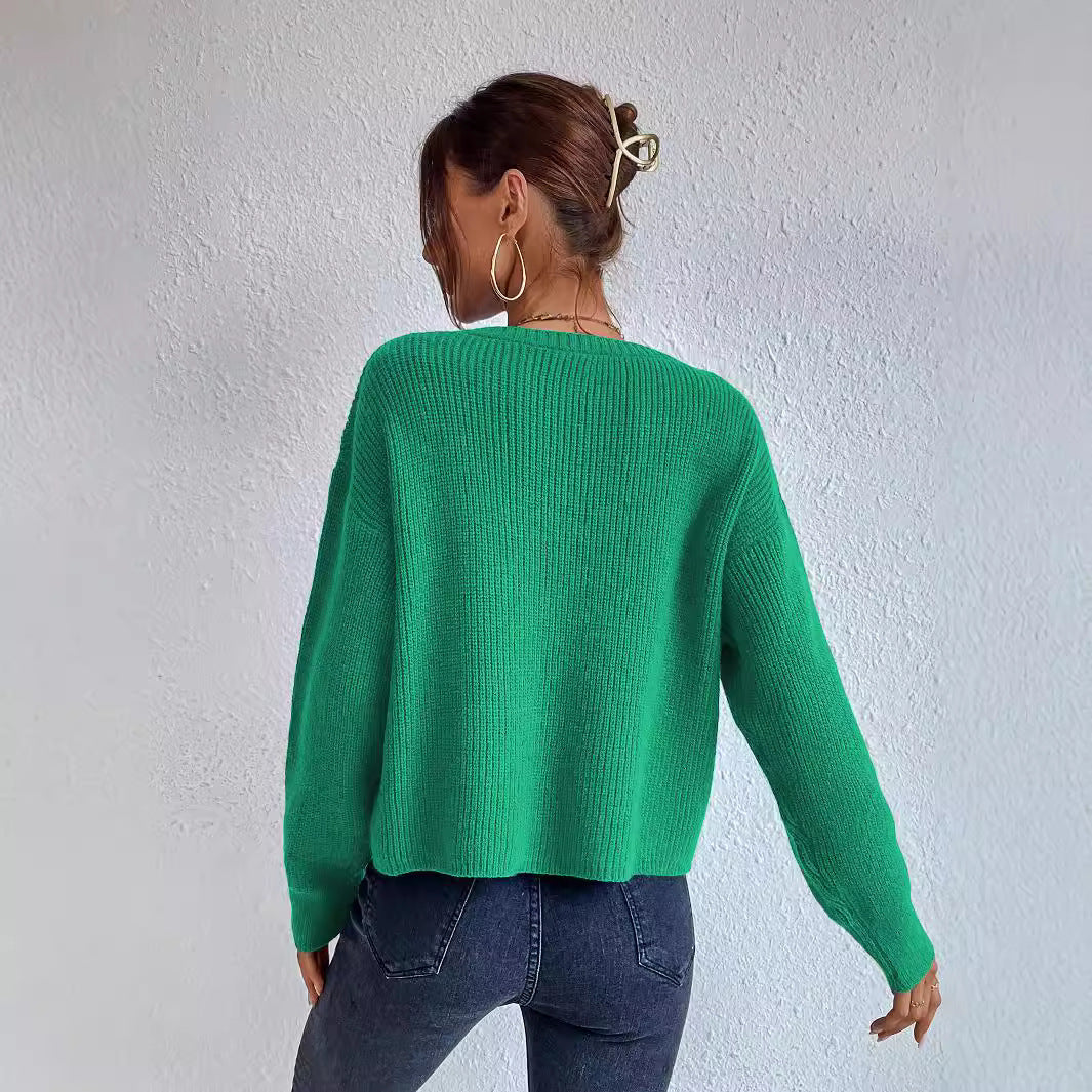 Damer Lätt stickad tröja med Lät passform och Eleganta ribb detaljer Mirla-Eva Jonsson