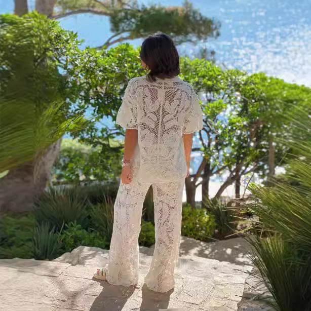 Damer Lätt strandoutfit med luftdesign i virkat Eva Jonsson-Eva Jonsson