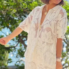 Damer Lätt strandoutfit med luftdesign i virkat Eva Jonsson-Eva Jonsson