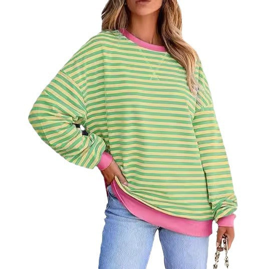 Damer Lätt sweatshirt med breda ränder Mirla-Eva Jonsson