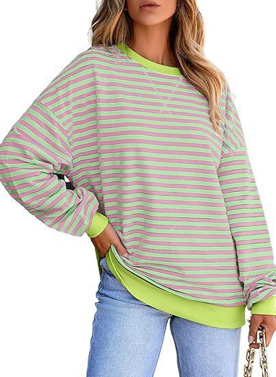 Damer Lätt sweatshirt med breda ränder Mirla-Eva Jonsson