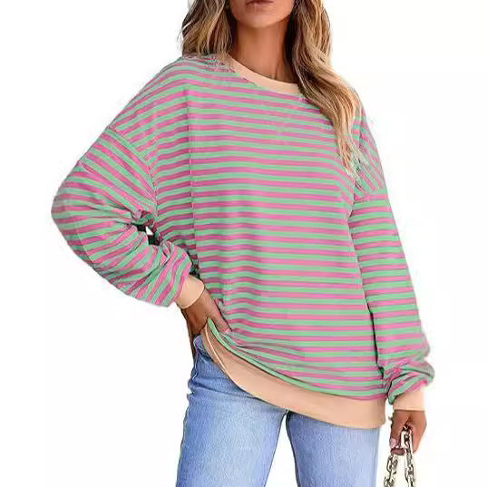 Damer Lätt sweatshirt med breda ränder Mirla-Eva Jonsson