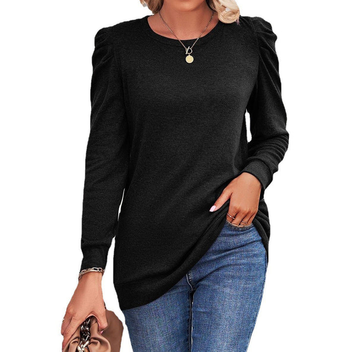 Damer Lätt sweatshirt med puffärmar och asymmetrisk fåll Mirla-Eva Jonsson