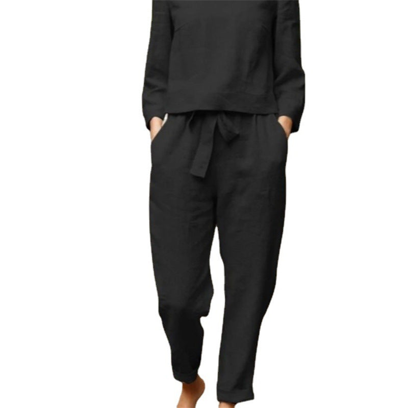 Damer Lätt tvådelad linne-outfit med bred midja Mirla-Eva Jonsson
