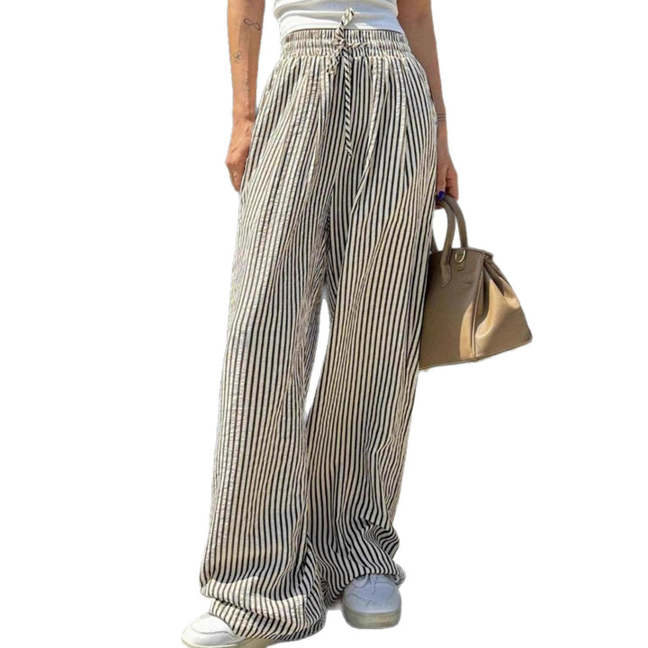 Damer Lätta Höga Bärda Harembyxor med Stripes Mirla-Eva Jonsson