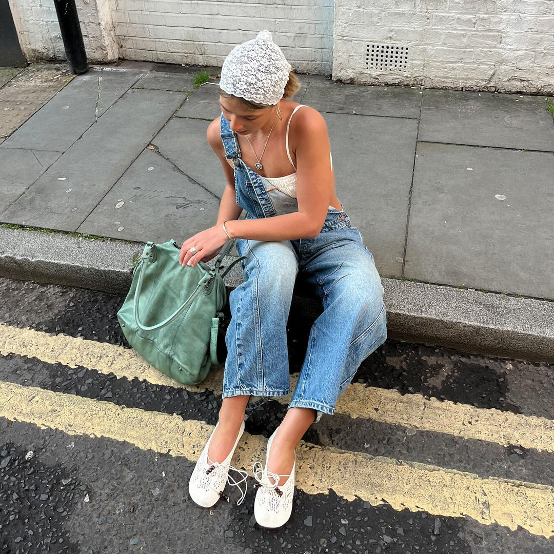 Damer Lättsam Jeans Hängselbyxa Mirla-Eva Jonsson