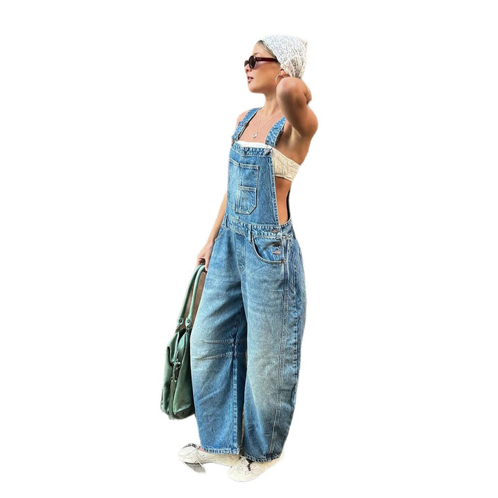 Damer Lättsam Jeans Hängselbyxa Mirla-Eva Jonsson