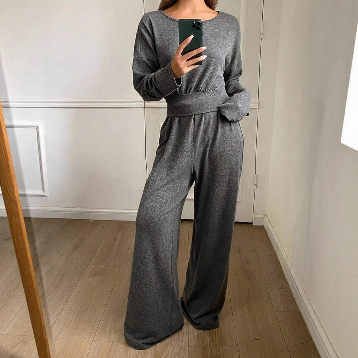 Damer Lättsamm Jumpsuit med midjebälte och vida ben Mirla-Eva Jonsson