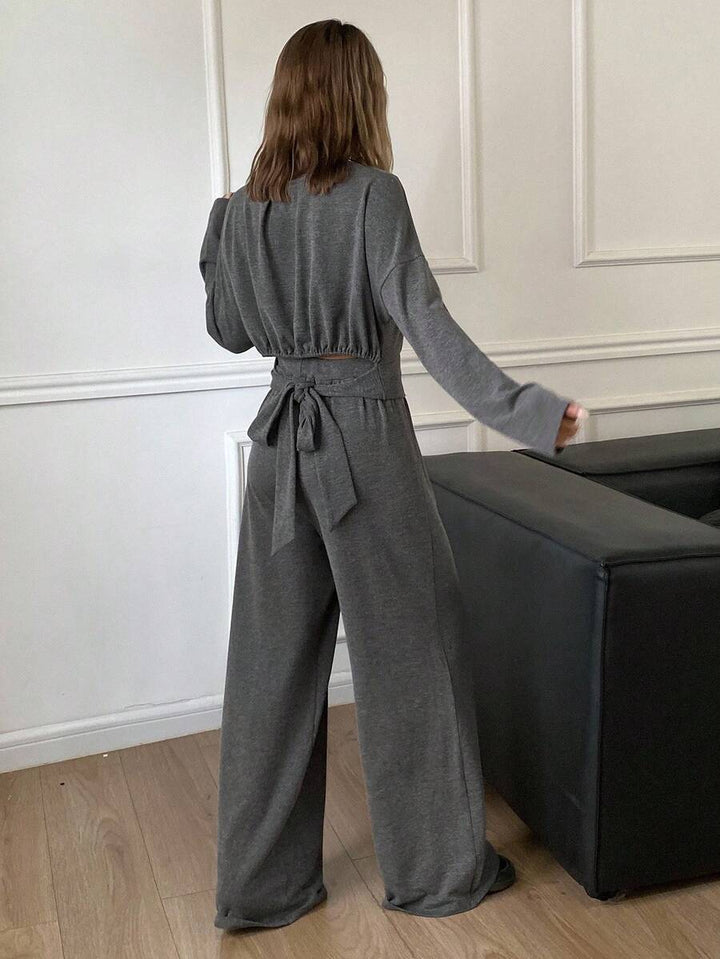 Damer Lättsamm Jumpsuit med midjebälte och vida ben Mirla-Eva Jonsson