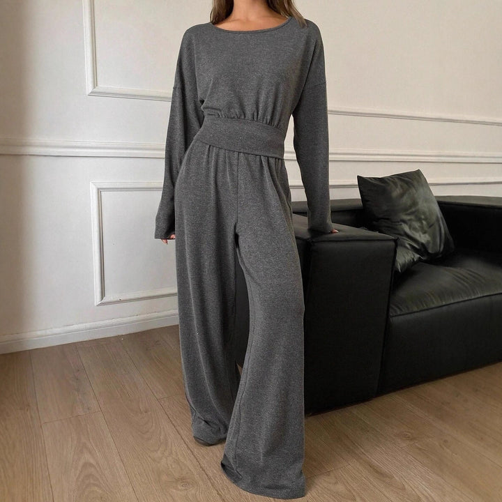 Damer Lättsamm Jumpsuit med midjebälte och vida ben Mirla-Eva Jonsson