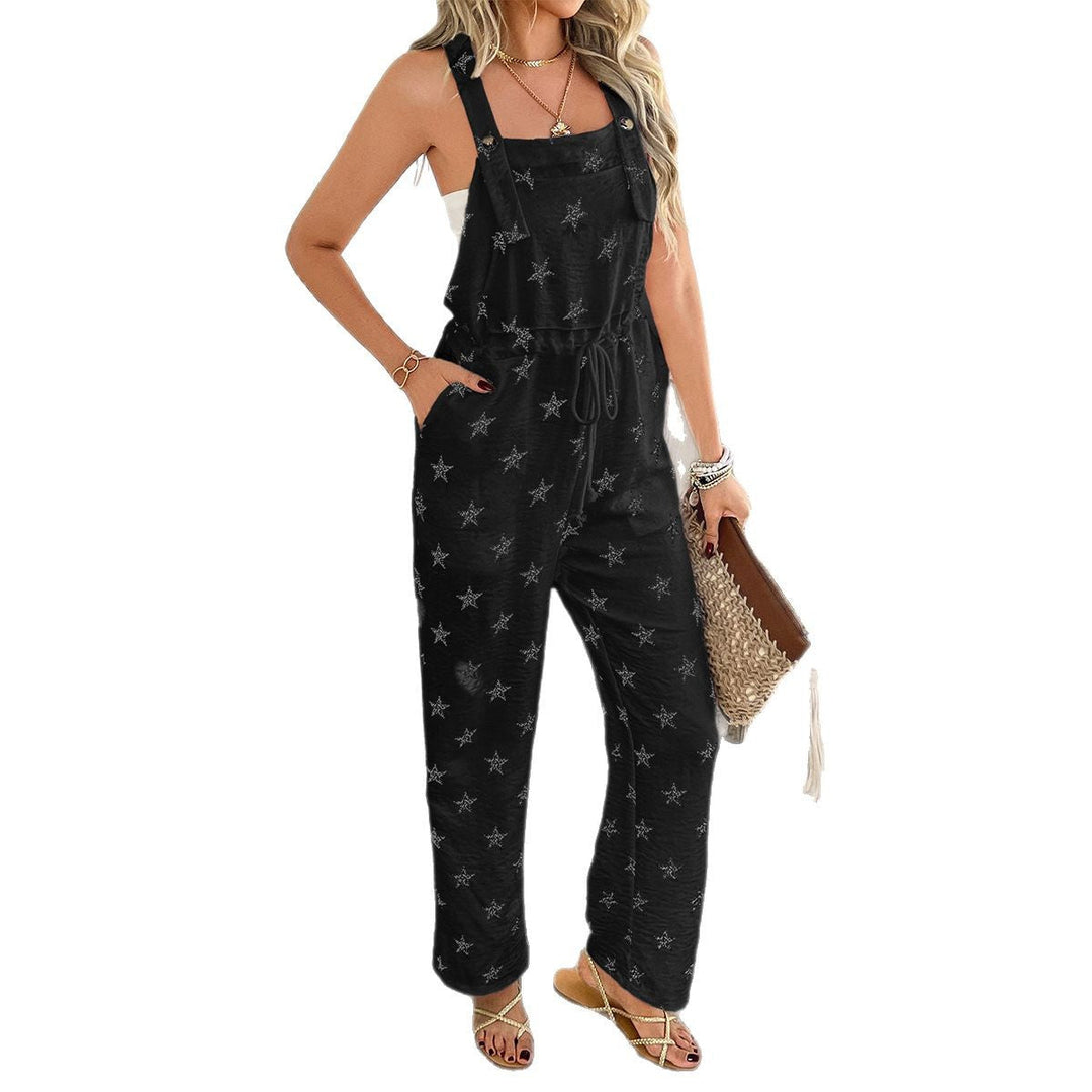 Damer Lättsamt Jumpsuit med Justerbara Spännen och Elastisk Midja Mirla-Eva Jonsson
