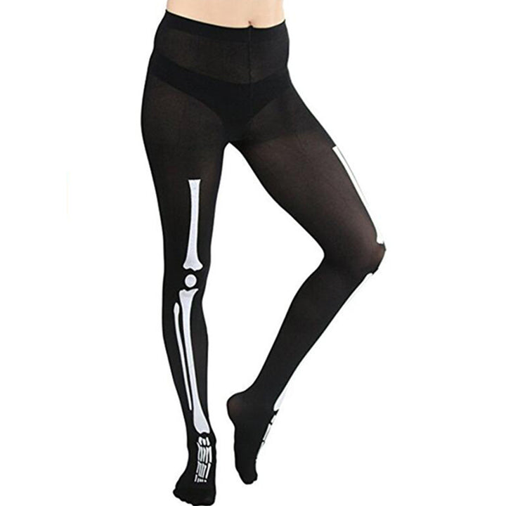 Damer Leggings med attraktivt skelettdesign Mirla-Eva Jonsson