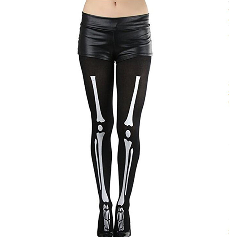 Damer Leggings med attraktivt skelettdesign Mirla-Eva Jonsson